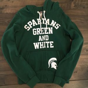 VICTORIA SECRET MSU ZIP UP